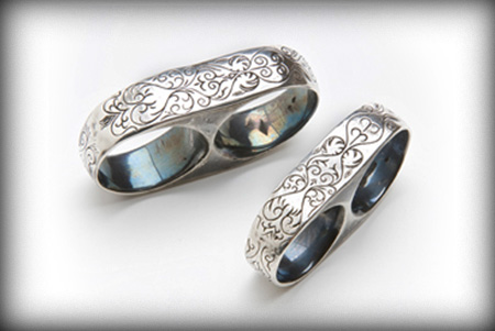 blackspot - silver - 2 finger - ring - visao